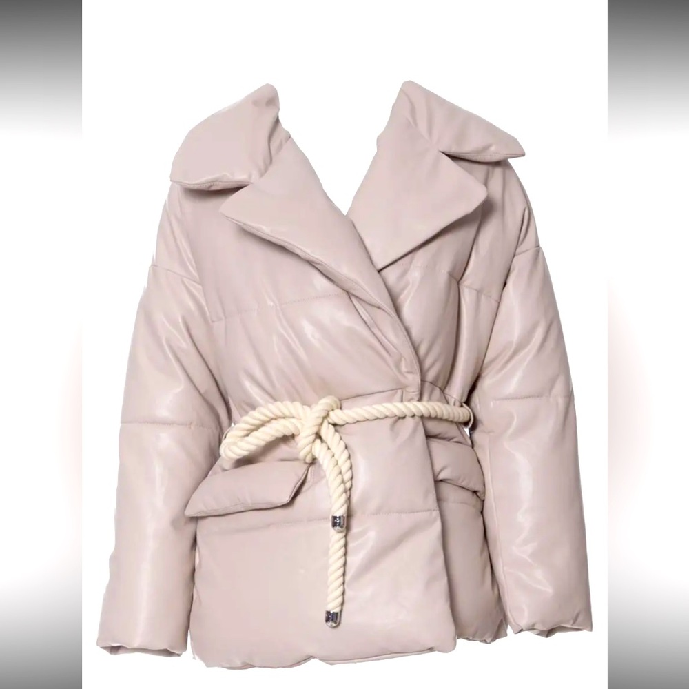 NWT ALC Liam Puffer Faux Leather Women's Jacket - Picture 3 of 8